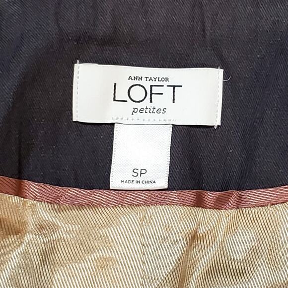 Ann Taylor Loft Long Lined Ruffle Collar Women's Button Sz S Petite Jacket - Picture 5 of 13